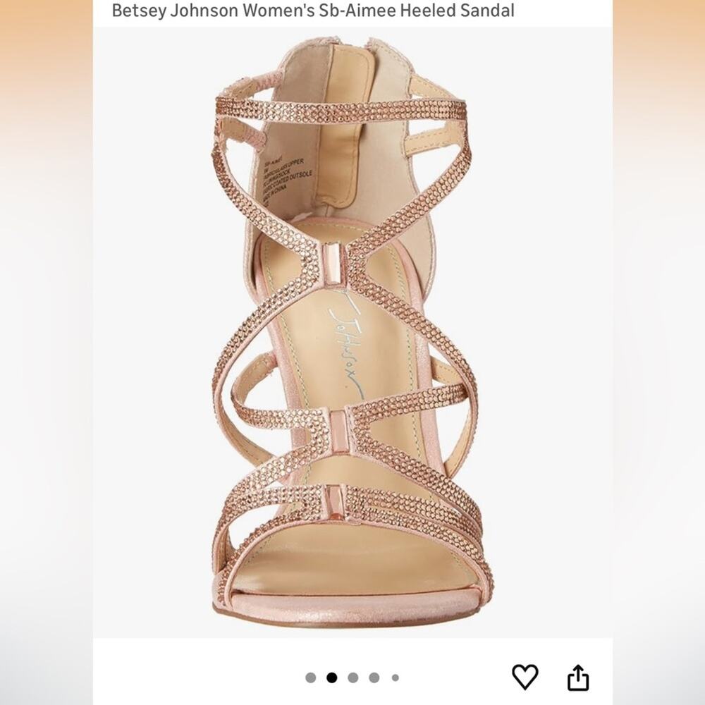 Betsy Johnson blush pink Aimee heel sandals - Picture 3 of 14